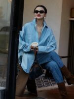 쇼핑몰에서 2025년 초봄 신상품을 출시하기 위해 카운터를 없앴습니다. 올해 인기 있는 핫 스타일은 독특하고 디자인도 아주 좋습니다. 파란색 셔츠도 정말 예쁘네요. - 이미지 4