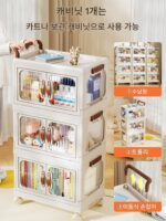 작은 트롤리 선반 간식 장난감 보관 선반 기숙사 거실 침실 이동식 다층 서랍 보관 캐비닛 - 이미지 3