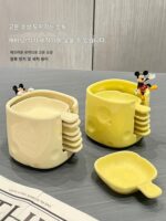 치즈 딥 접시 보관 접시 세트 냄비 양념 접시 가정용 기름 및 식초 양념 접시 손잡이가 있는 반찬 디핑 소스 접시 - 이미지 2