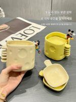 치즈 딥 접시 보관 접시 세트 냄비 양념 접시 가정용 기름 및 식초 양념 접시 손잡이가 있는 반찬 디핑 소스 접시 - 이미지 4