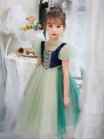 안나 공주 드레스 여자아이 가을 2025 신상품 디즈니 어린이 정품 겨울왕국 엘사 드레스