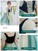 안나 공주 드레스 여자아이 가을 2025 신상품 디즈니 어린이 정품 겨울왕국 엘사 드레스 - 이미지 3