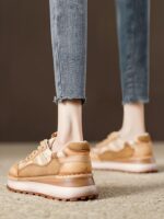 봄철 인기 소프트솔 슈퍼핫 레드 포레스트 검프 여성용 슈즈 2025년 신상 두꺼운 솔 높이가 있는 여행용 스포츠 아빠 슈즈 - 이미지 5