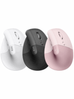 로지텍 리프트 인체공학적 수직 마우스 무선 블루투스 무소음 핑크색 여자용 노트북 볼트 리시버 - 이미지 5