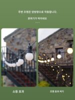야외 조명 줄 방수 조명 장식 조명 분위기 조명 홈 정원 조명 줄 조명 홈스테이 축제 분위기 샹들리에 - 이미지 3