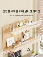 펀치 없는 수납 선반 벽걸이 수납 선반 아크릴 가벼운 고급 스타일 수납 선반 다층 벽 장식 선반 - 이미지 3