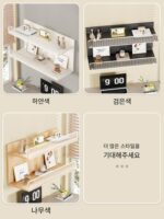 펀치 없는 수납 선반 벽걸이 수납 선반 아크릴 가벼운 고급 스타일 수납 선반 다층 벽 장식 선반 - 이미지 4
