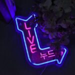 공장 직판 아크릴 조각 백 패널 네온 사인 음악 장면 동굴 바 레스토랑 벽 장식