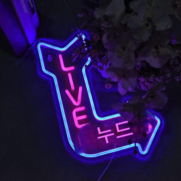 공장 직판 아크릴 조각 백 패널 네온 사인 음악 장면 동굴 바 레스토랑 벽 장식