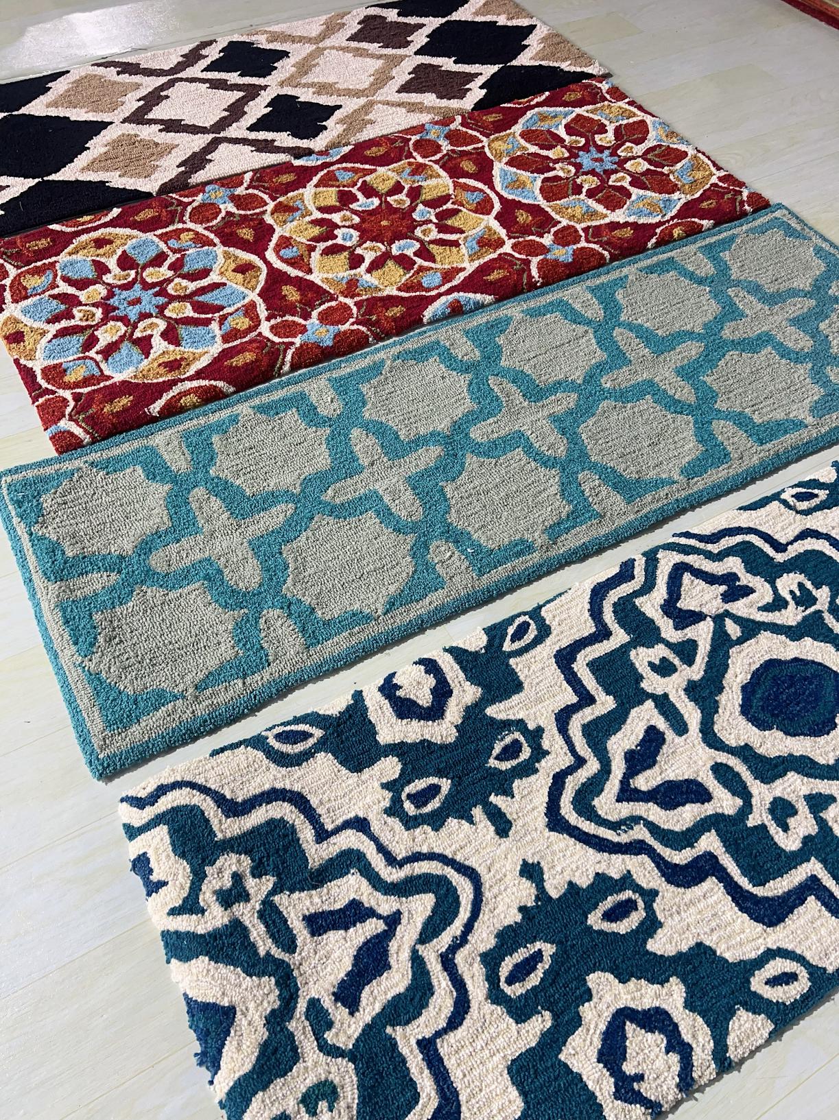 main_792860917712_0 미국산 핸드메이드 카펫 바닥 매트 복도 거실 침대 옆 주방 클래식 미학 레트로 라이트 럭셔리 약간의 흠집 컬렉션 수출 - 이미지 1