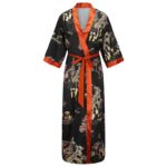 고급 나이트가운 여성 여름 신부 새틴 실크 섹시 아이스 실크 모닝 가운 롱 원피스 파자마 목욕가운 홈 의류