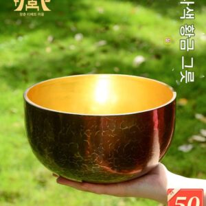 티베트 마을 수제 보라색 금 그릇 요가 명상 사운드 테라피 노래 그릇 치유 도구 명상 그릇 구리 차임 그릇 사운드 그릇 장식품