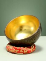 티베트 마을 수제 보라색 금 그릇 요가 명상 사운드 테라피 노래 그릇 치유 도구 명상 그릇 구리 차임 그릇 사운드 그릇 장식품 - 이미지 4