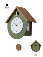 Duodijia 단단한 나무 뻐꾸기 시간 벽시계 거실 시계 벽걸이 창의적인 새 뻐꾸기 시계 중세 진자 시계 새 - 이미지 5