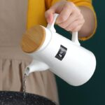 일본 도자기 주방용품 가정용 굴소스 식초 조미료 병 항아리 누수 방지 세트 창의적 걸림 방지 오일 냄비 대형 - 이미지 2