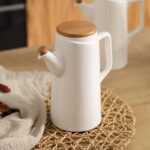 일본 도자기 주방용품 가정용 굴소스 식초 조미료 병 항아리 누수 방지 세트 창의적 걸림 방지 오일 냄비 대형 - 이미지 3