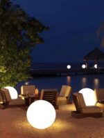 태양광 실외 조명 방수 달빛 구형 플로어 램프 분위기 조명 정원 조명 정원 장식 조명 잔디 조명 - 이미지 3