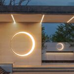 야외 벽등 방수 빌라 정원등 그물 붉은 달 벽등 방수 정원 벽등 빌라 외부 벽등 - 이미지 2