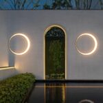 야외 벽등 방수 빌라 정원등 그물 붉은 달 벽등 방수 정원 벽등 빌라 외부 벽등 - 이미지 4