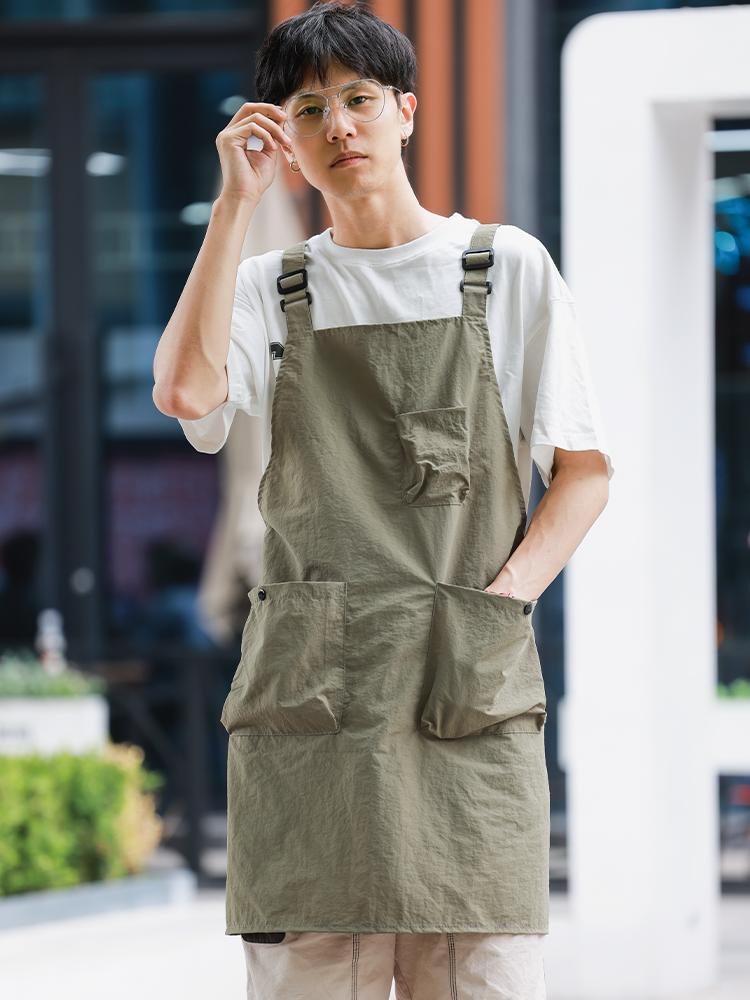 main_808539781879_0 일본식 방수 인쇄 맞춤 앞치마 케이터링 반려동물 카페 페인팅 호텔 이발사 작업복 남녀 - 이미지 1