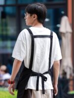 일본식 방수 인쇄 맞춤 앞치마 케이터링 반려동물 카페 페인팅 호텔 이발사 작업복 남녀 - 이미지 4