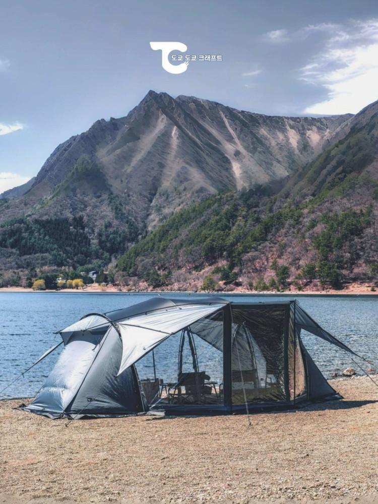 main_808745095265_0 도쿄 크래프트 윙포트 야외 캠핑 윙 터널 텐트 가족 거실 (내부 텐트 포함) - 이미지 1