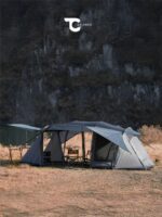 도쿄 크래프트 윙포트 야외 캠핑 윙 터널 텐트 가족 거실 (내부 텐트 포함) - 이미지 3