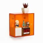 뚜껑이 있는 벽걸이형 투명 아크릴 거실 벽면 수납장 벽걸이형 상자 맞춤형 피규어 디스플레이 스탠드