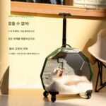 고양이 가방 휴대용 트롤리 케이스 우주 캡슐 고양이 배낭 여행 가방 대용량 투명 반려동물 용품 유물 - 이미지 2