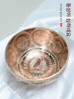 그린 타라 부처 노래 그릇 구리 그릇 네팔 수제 사운드 테라피 그릇 사운드 그릇 명상 그릇 구리 차임 그릇 장식품 - 이미지 3