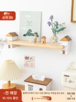 A Ying 흥미로운 통나무 칸막이 벽걸이 선반 벽걸이 캐비닛 레스토랑 어린이 방 벽걸이 책장