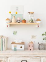 A Ying 흥미로운 통나무 칸막이 벽걸이 선반 벽걸이 캐비닛 레스토랑 어린이 방 벽걸이 책장 - 이미지 2