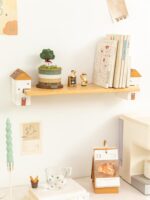 A Ying 흥미로운 통나무 칸막이 벽걸이 선반 벽걸이 캐비닛 레스토랑 어린이 방 벽걸이 책장 - 이미지 5