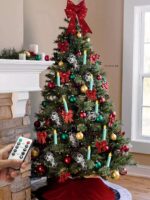 크리스마스 마카롱 컬러 장식 원격 제어 시뮬레이션 전자 촛불 램프 가족 촛불 생일 결혼식 분위기 램프 - 이미지 4