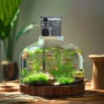 어항필터 3 in 1 폭포형 소형 무소음 산소화 외부 벽면형 수족관 정수장비 전용