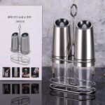 일본 전기 후추 분쇄기 곡물 후추 바다 소금 분쇄 병 수동 스테인리스 스틸 자동 분쇄기