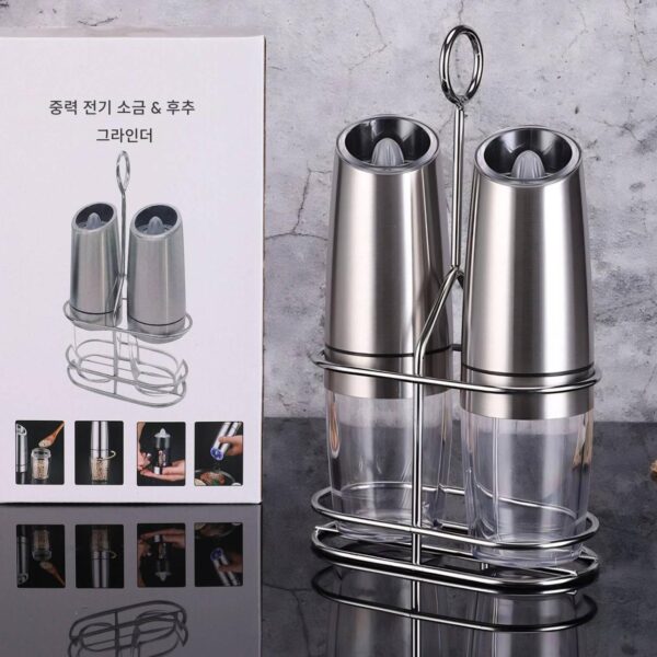 일본 전기 후추 분쇄기 곡물 후추 바다 소금 분쇄 병 수동 스테인리스 스틸 자동 분쇄기