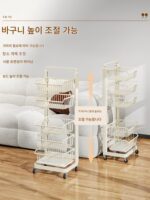 과일과 음료수 보관함 옆 고가 3단 트롤리 이동식 소파 스낵 랙 랙 거실 - 이미지 2