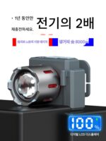 헤드램프 강력한 빛 매우 밝은 충전식 헤드 마운트 손전등 야간 낚시 장시간 지속 야외 등산 특수 조명