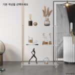 인스 스타일 아크릴 트롤리 거실 사이드 테이블 이동식 주방 가정 수납 선반 바닥 선반 - 이미지 4