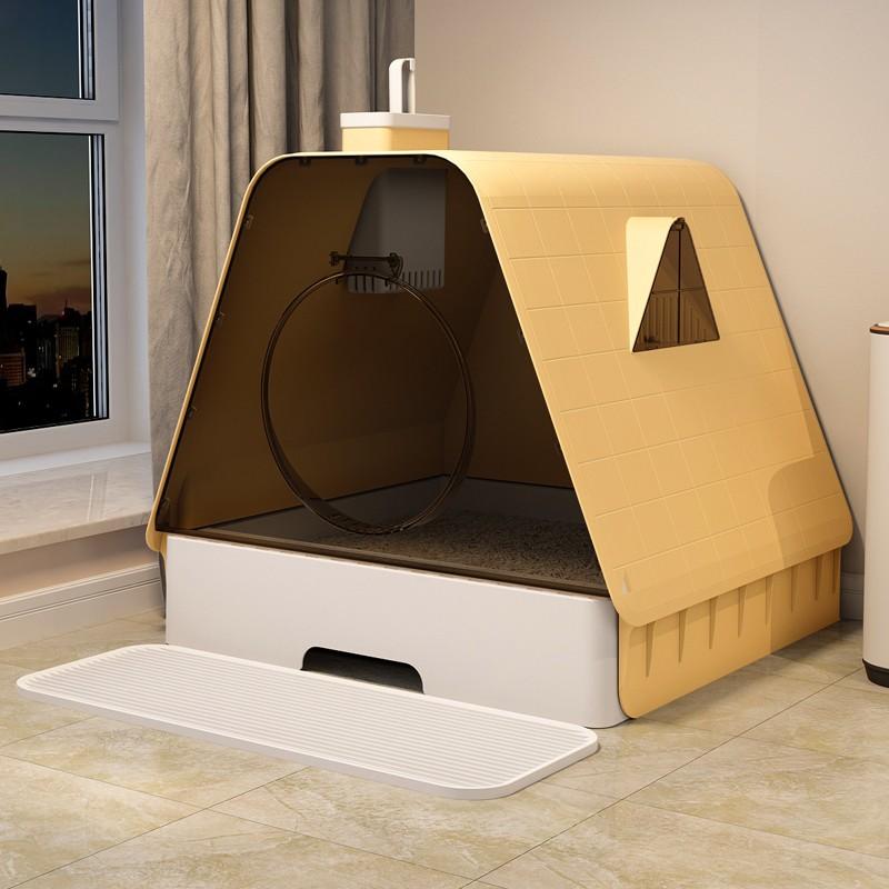 main_822189015607_0 일본 수입 무인양품 고양이 화장실 완전 밀폐형 서랍형 대형 스마트 탈취 변기 모래 튀는 현상 방지 - 이미지 1