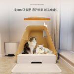 일본 수입 무인양품 고양이 화장실 완전 밀폐형 서랍형 대형 스마트 탈취 변기 모래 튀는 현상 방지 - 이미지 2