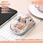 무선 마우스 타입-C 충전 무소음 블루투스 홈 오피스 휴대용 컴퓨터 투명 다채로운 조명 높은 가치 - 이미지 2