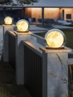 태양광 기둥 조명, 정원 달빛, 야외 방수 조경 조명, 새로운 벽등, 게이트 빌라 벽등 - 이미지 3