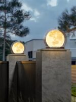 태양광 기둥 조명, 정원 달빛, 야외 방수 조경 조명, 새로운 벽등, 게이트 빌라 벽등 - 이미지 4