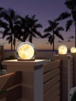 태양광 기둥 조명, 정원 달빛, 야외 방수 조경 조명, 새로운 벽등, 게이트 빌라 벽등 - 이미지 5