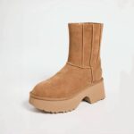 UGG 카운터 스트레이트 헤어 여성용 편안하고 세련된 웨지 힐 두꺼운 바닥 인어 펜슬 미드 튜브 스노우 부츠 1158313 - 이미지 5