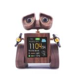 WIFI 스마트 날씨 알람 시계 책상 세트 트렌디 플레이 SD2 휴일 생일 선물 크리에이티브 호두색 Wall-E 로봇 - 이미지 5