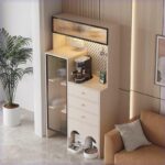 사이드보드 청소 로봇 수납 선반 진공 청소기 청소 기계 고양이 반려동물 용품 고양이 사료 수납 캐비닛 - 이미지 2