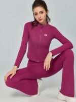 alo 요가 요가복 여성 2024년 신상품 필라테스 트레이닝 모닝 러닝 스포츠 상의 긴팔 피트니스 재킷 - 이미지 2